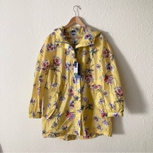 Joules Golightly Yellow Floral Rain Jacket